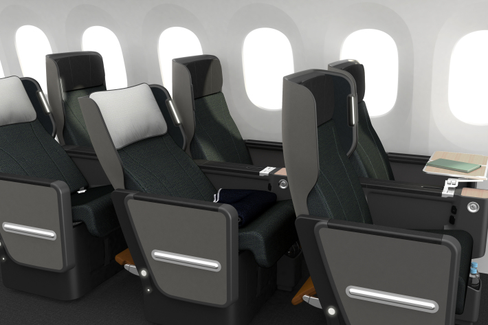 Obchodná trieda v Qantas Dreamliner Boeing 787-9