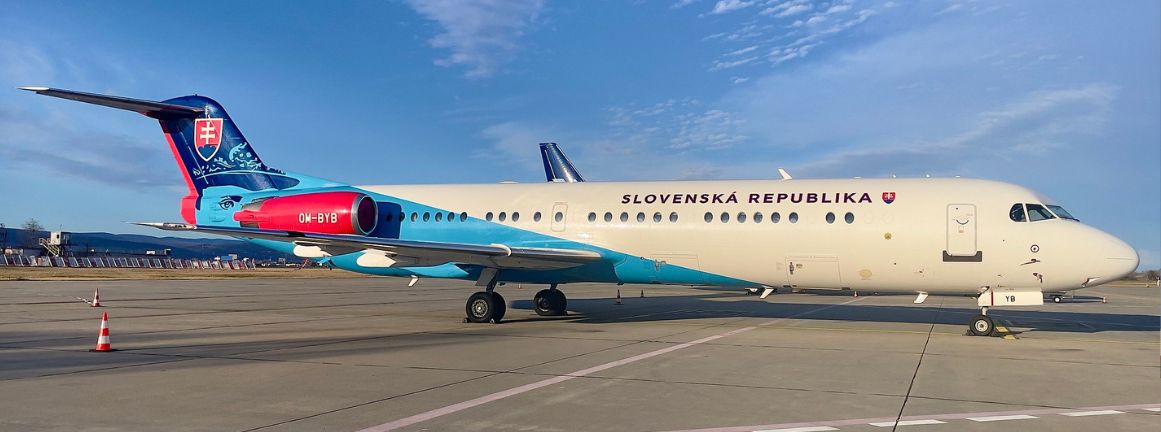 OM-BYB Fokker 100 Slovak Government Flight Service