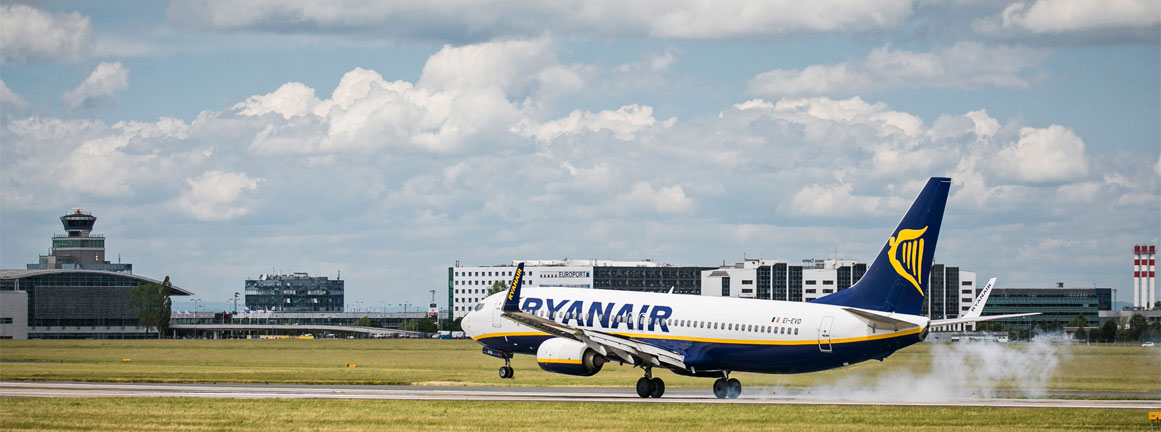 Ryanair na letisku v Prahe