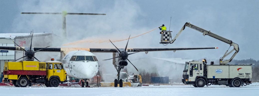 Deicing na letisku Poprad Tatry