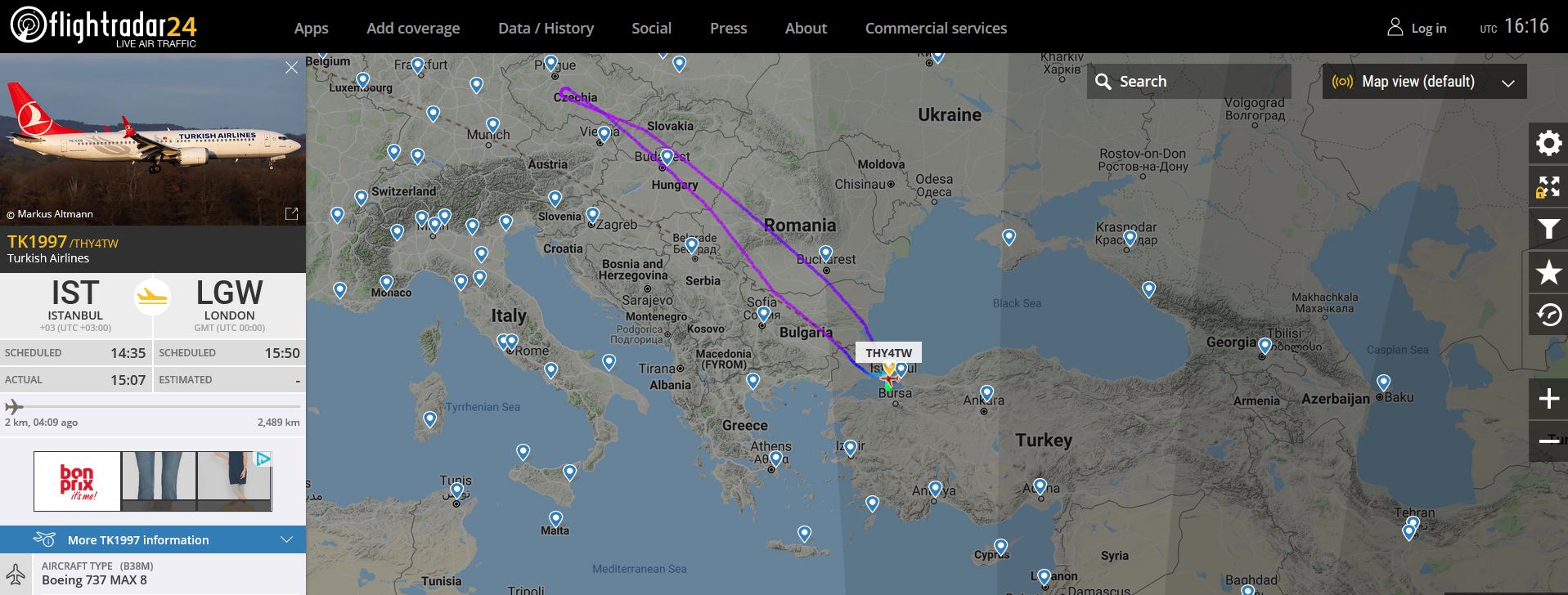 (c) flightradar24.com