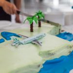 Torta pri príležitosti prvého letu Cyprus Airways z Larnaky