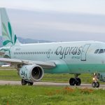 Departure of Cyprus Airways Airbus