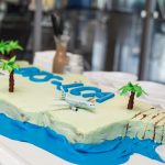 Torta pri príležitosti prvého letu Cyprus Airways z Larnaky