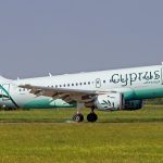 Arrival of Cyprus Airways Airbus