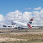 Airbus A380 G-XLEA British Airways (c)twitter.com/aeropuerteruel