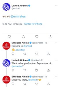 United Airlines Twitter account
