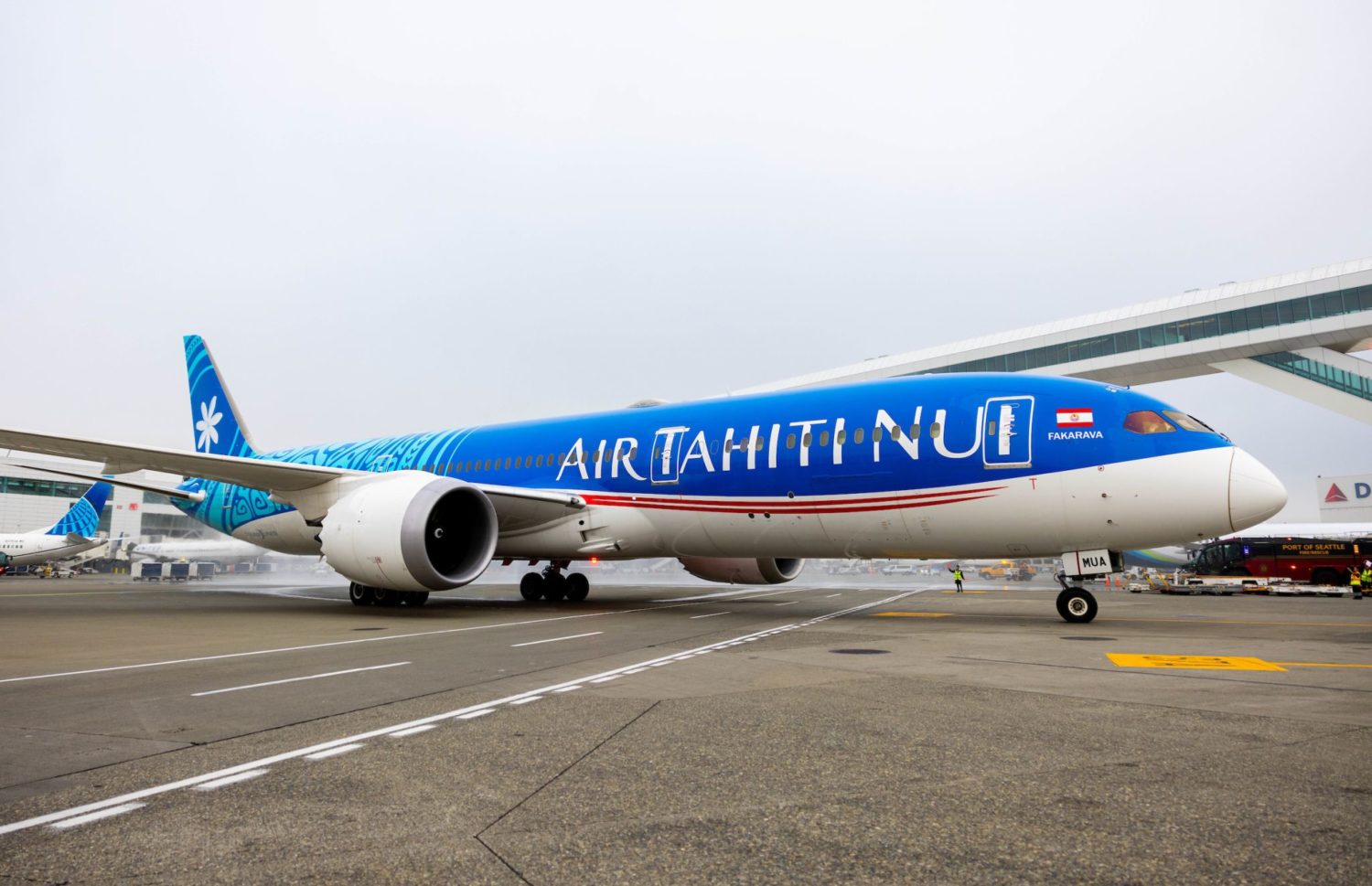 Prílet z Papeete (c)Air Tahiti Nui