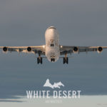 Štartujúci Airbus A340 z letiska Wolf´s Fang Runway(c)white-desert.com