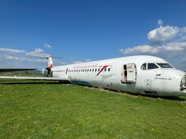 Fokker F100 v múzeu v Slávnici