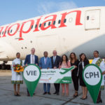 Prvý let spoločnosti Ethiopian Airlines z Viedne do Kodane