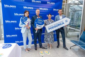 Inauguračný let Air Montenegro na linke Podgorica-Bratislava