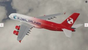 Airbus A380 spoločnosti Global Airlines (c)Global Airlines