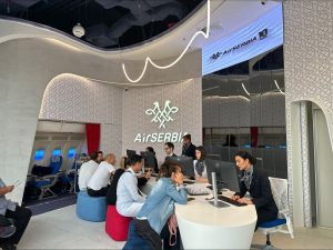 Air Serbia otvorili obchod v nákupnom centre v Belehrade