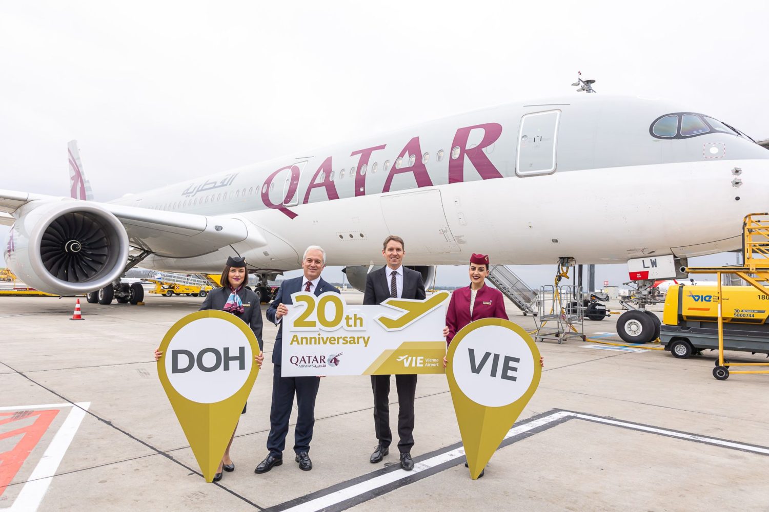 20 rokov od zahájenia priamych letov z katarskej Dohy do Viedne (c)viennaairport.com