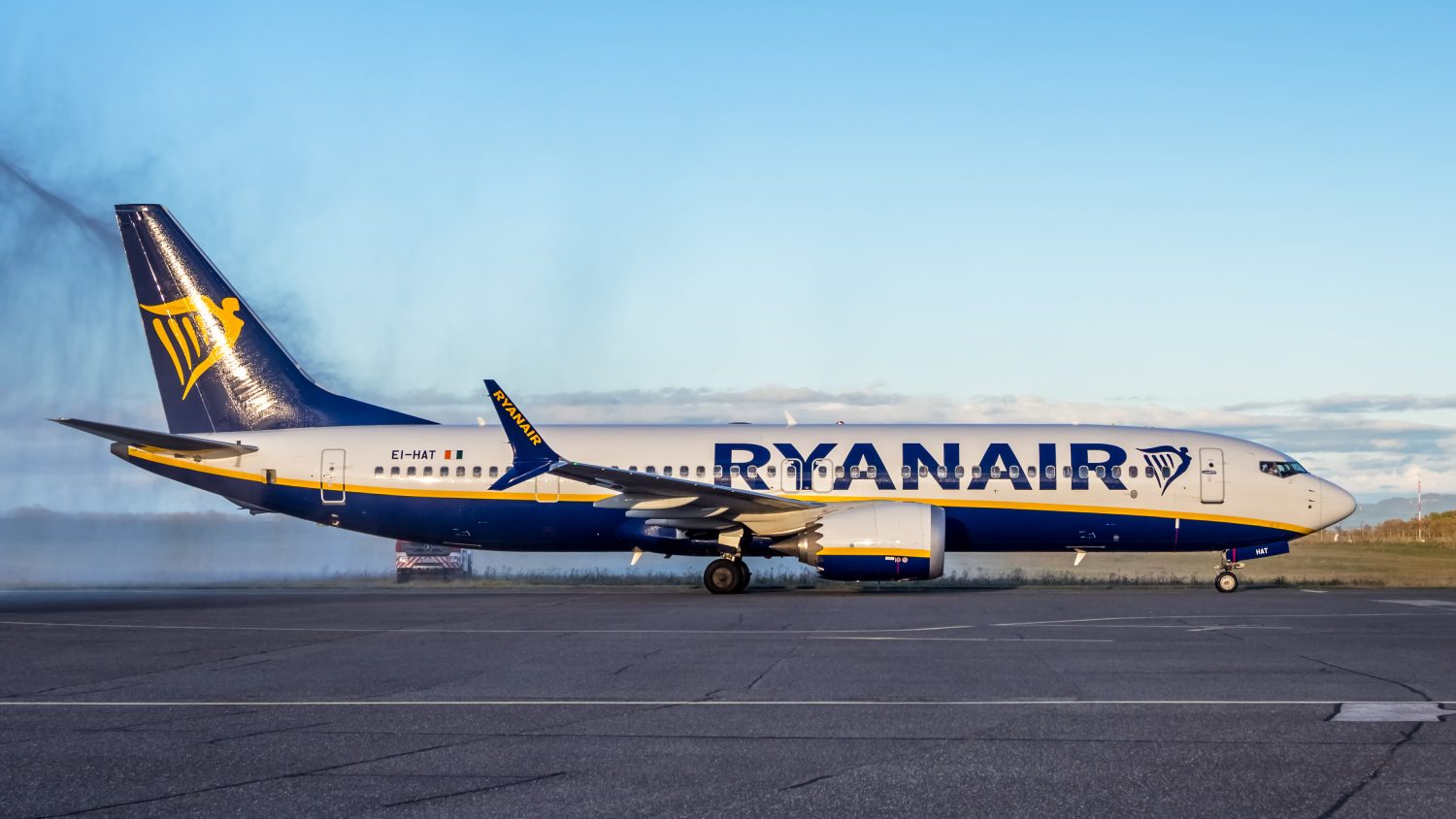 Prílet Boeingu 737 MAX8-200 spoločnosti Ryanair na letisko Poprad