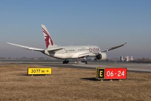 Boeing 787-8 Dreamliner Qatar Airways opäť v Prahe