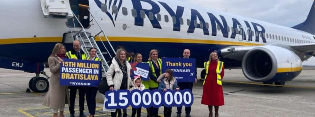 Ryanair prekročil 15-miliónovú hranicu cestujúcich na bratislavskom letisku (c)bts.aero