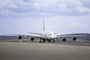Airbus A380 Emirates opäť objavil na letisku vo Viedni (c)viennaairport.com