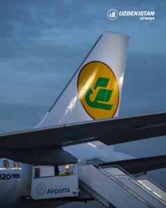 Airbus A320neo leteckej spoločnosti Uzbekistan Airways (c)Uzbekistan Airways