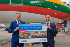 Nová linka Praha – Vilnius s Air Baltic odštartovala (c)prg.aero